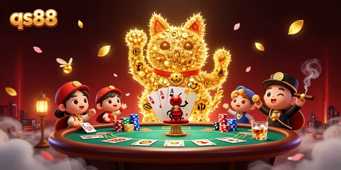 Experience the excitement of qs88 with a vibrant lucky cat and dynamic casino action!
