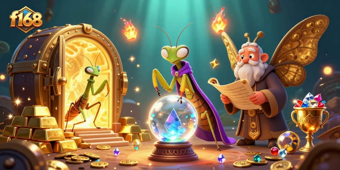 Experience the excitement of f168 with this captivating illustration of a mystical casino scene.