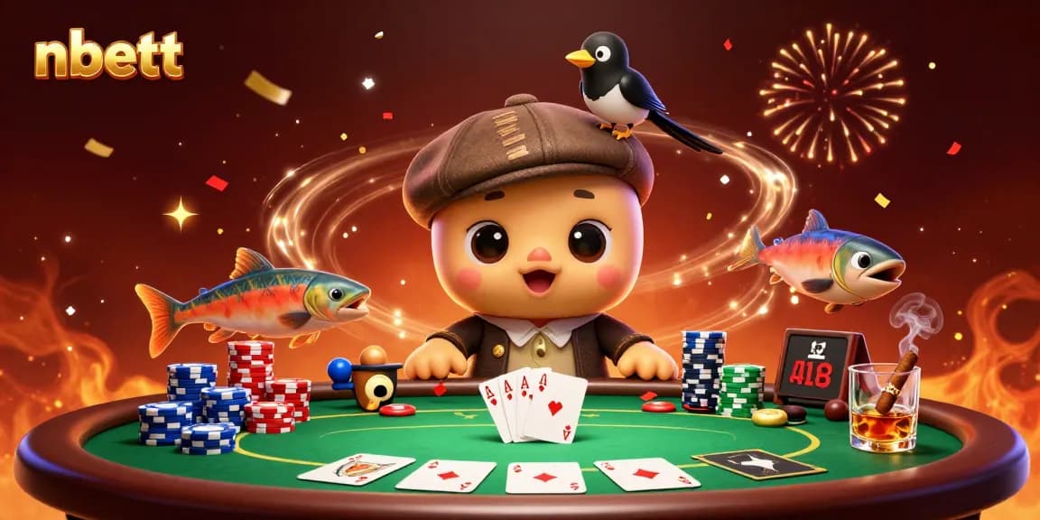 Engage with playful 3D cartoon characters in a vibrant casino atmosphere featuring nbett.