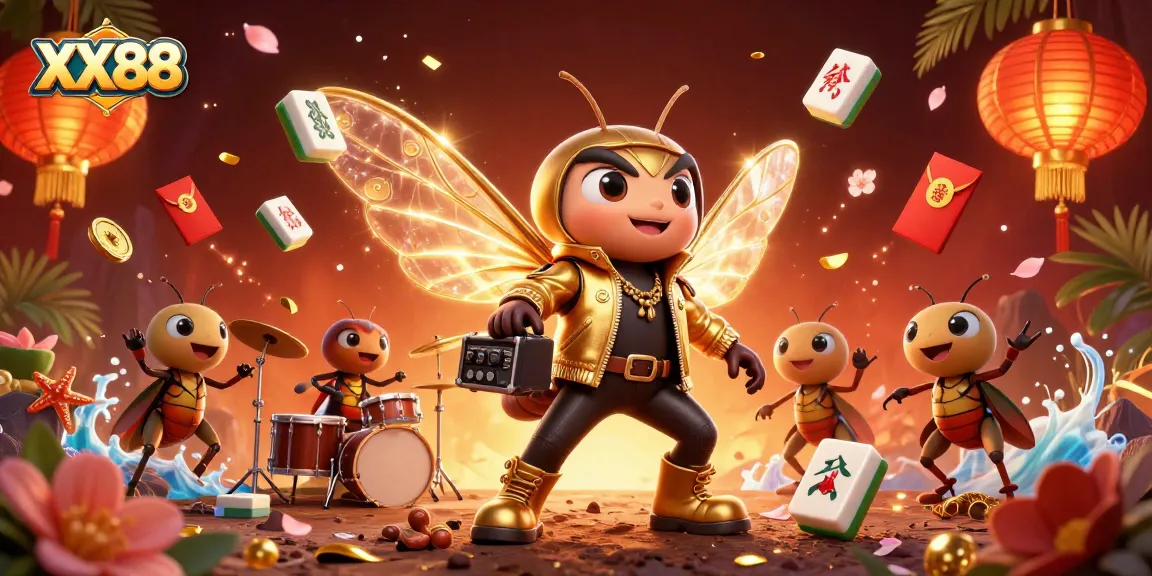 Engage with XX88 in thrilling online gaming, featuring dynamic characters and vibrant casino elements.