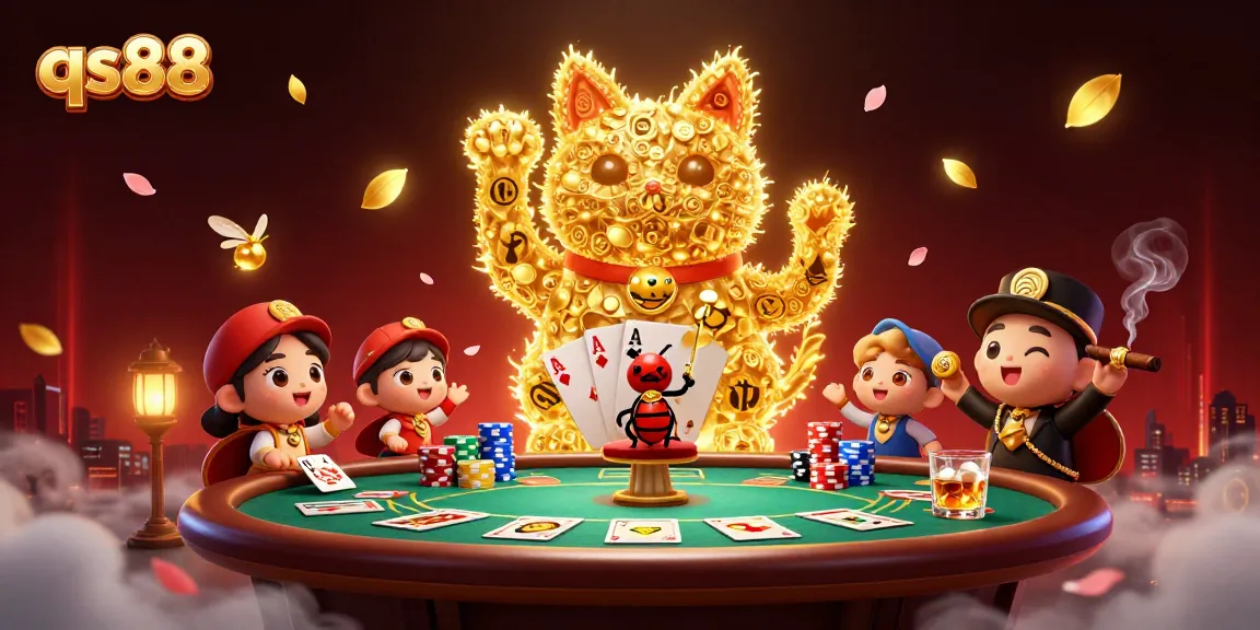 Experience the excitement of qs88 with a vibrant lucky cat and dynamic casino action!