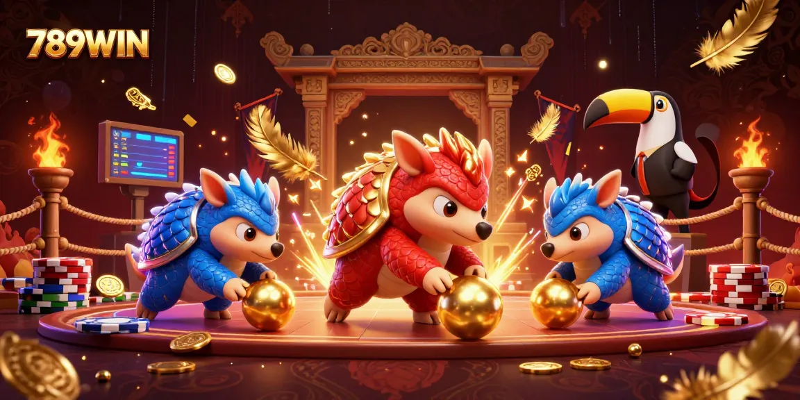 Watch the pangolin champions roll toward victory in the exhilarating 789WIN gaming arena!