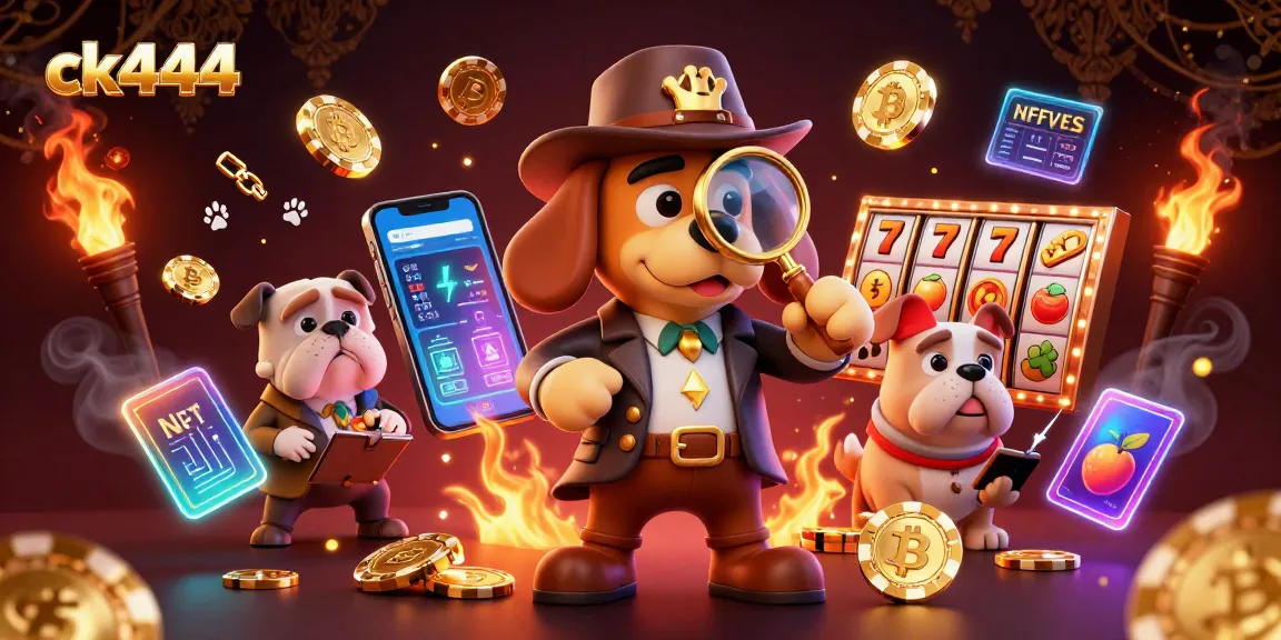 Engage with ck444's thrilling casino action showcasing a detective uncovering hidden treasures in gaming.