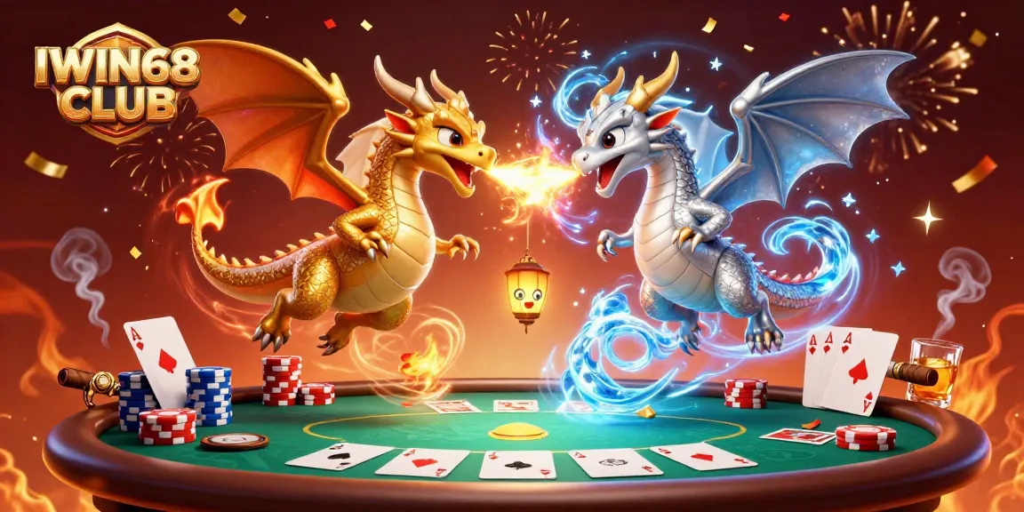 Experience thrilling gameplay at IWIN68 CLUB with dynamic dragons amidst poker elements.