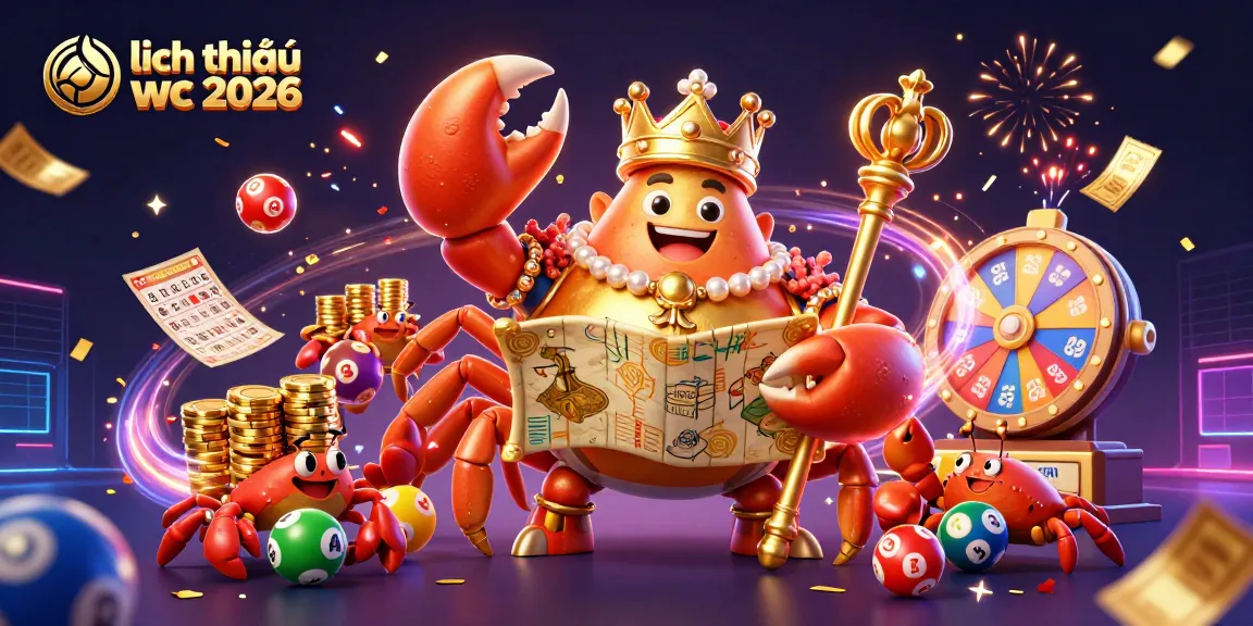 Engaging illustration for lịch thi đấu wc 2026 featuring lively characters, lottery elements, and festive atmosphere.