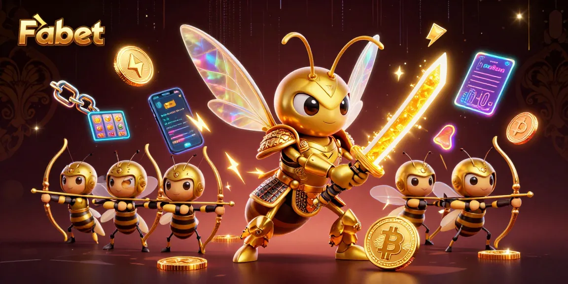 Experience Fabet with thrilling slot reels and crypto elements in a vibrant casino scene.