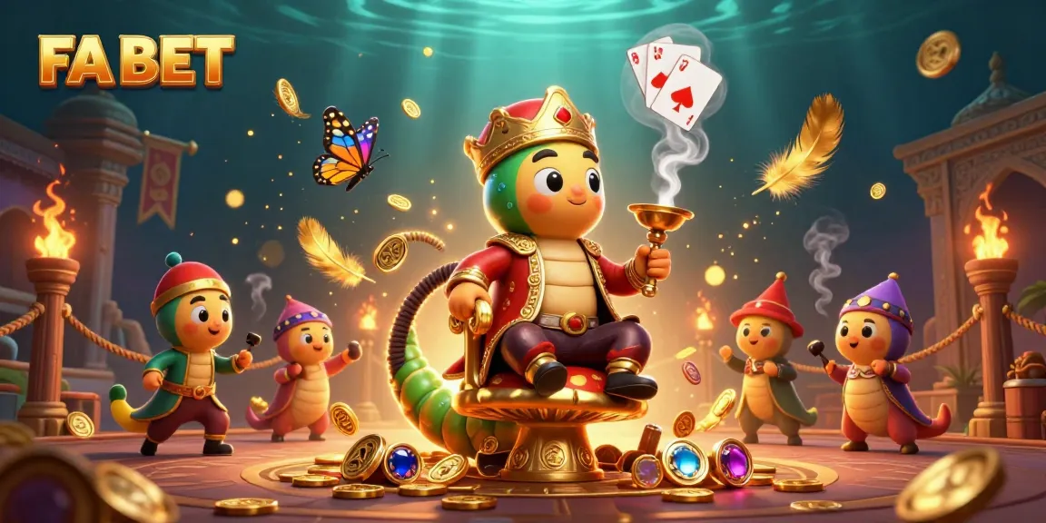 Experience thrilling gaming with FA BET in this vibrant 3D casino scene filled with dynamic elements.
