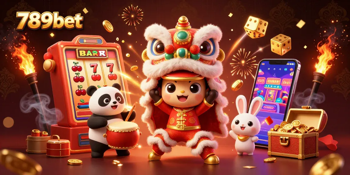 Experience the thrill of 789bet with a lively casino scene featuring vibrant characters and exciting jackpots.