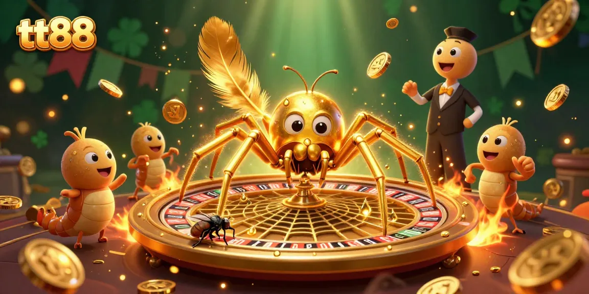 Engage with tt88 by spinning the roulette wheel in a vibrant casino scene.